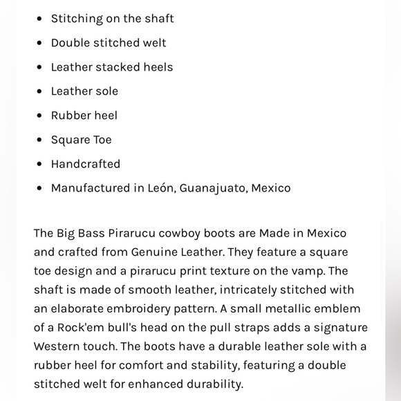 Square Toe Cowboy Boots size 8.5 **"runs big** - Picture 3 of 13